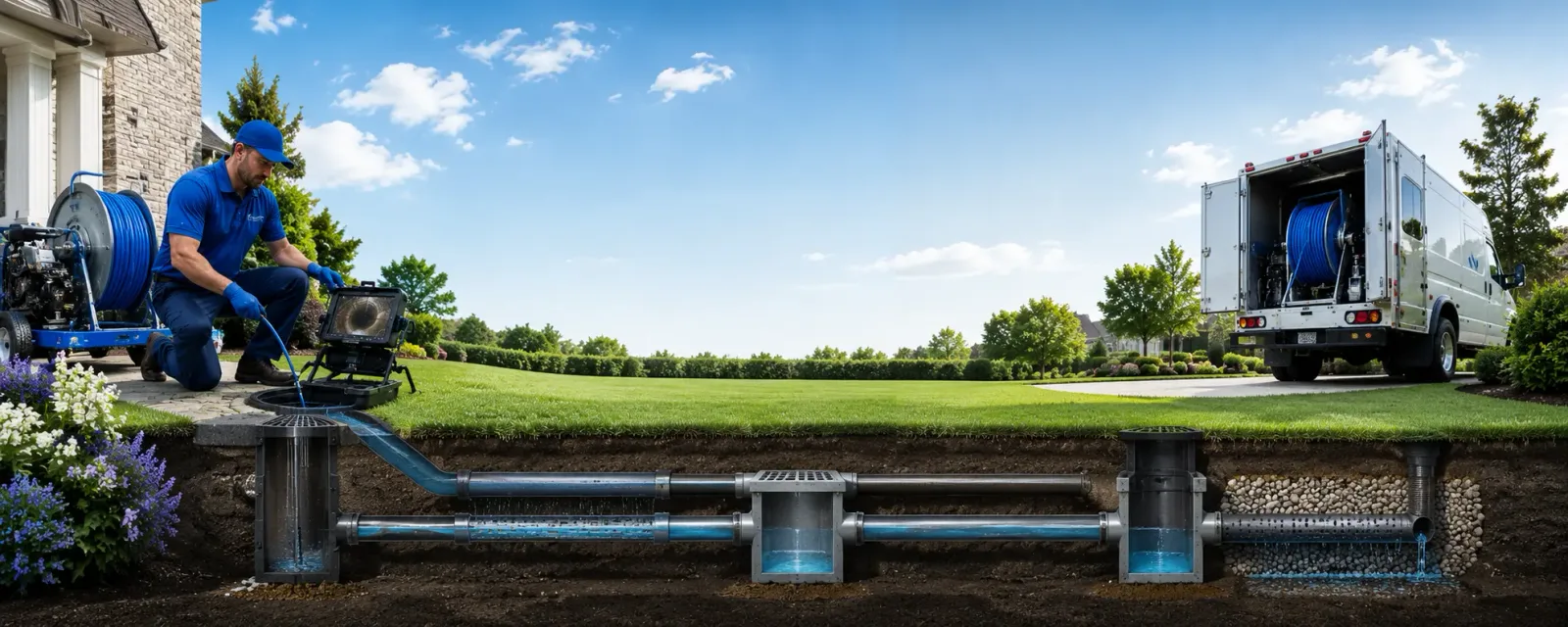 Outdoor drain cleaning information for Centerport, NY